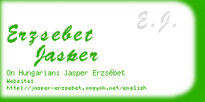 erzsebet jasper business card