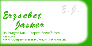 erzsebet jasper business card